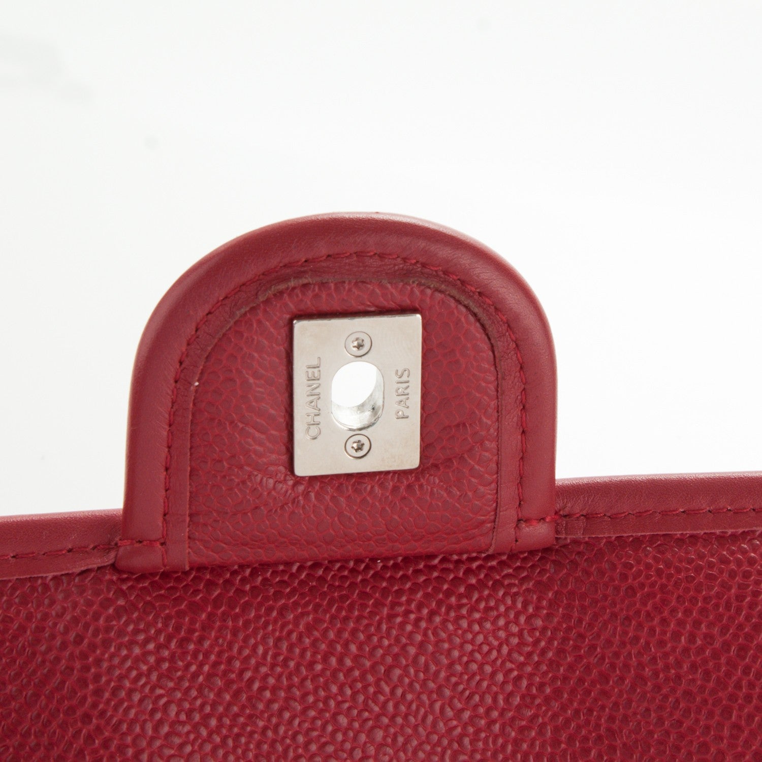 Chanel Caviar Quilted Large French Riviera Flap Red 6 of 9