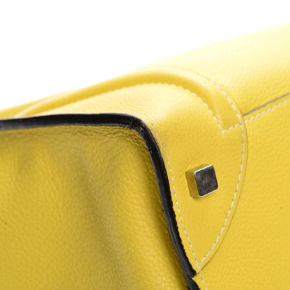 Celine Drummed Calfskin Mini Luggage Citron 8 of 12