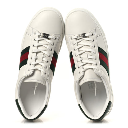 Gucci Ultralight Plume Calfskin Web Mens New Ace Sneakers 9 Green Ace 2 of 11