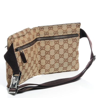Gucci GG Monogram Double Pocket Belt Bag Dark Brown 3 of 9