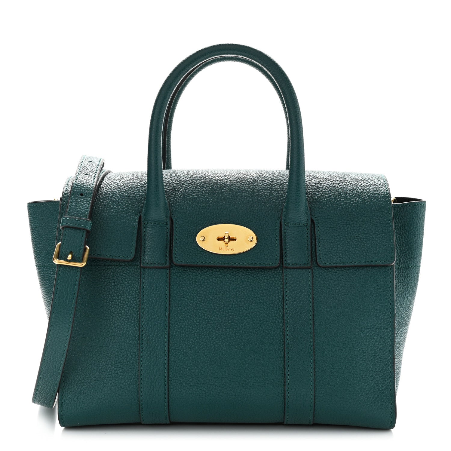 Mulberry Classic Grain Small New Bayswater Ocean Green 1 of 9