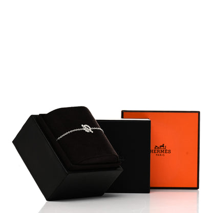Hermes 18K White Gold Diamond Finesse Bracelet LG 6 of 6