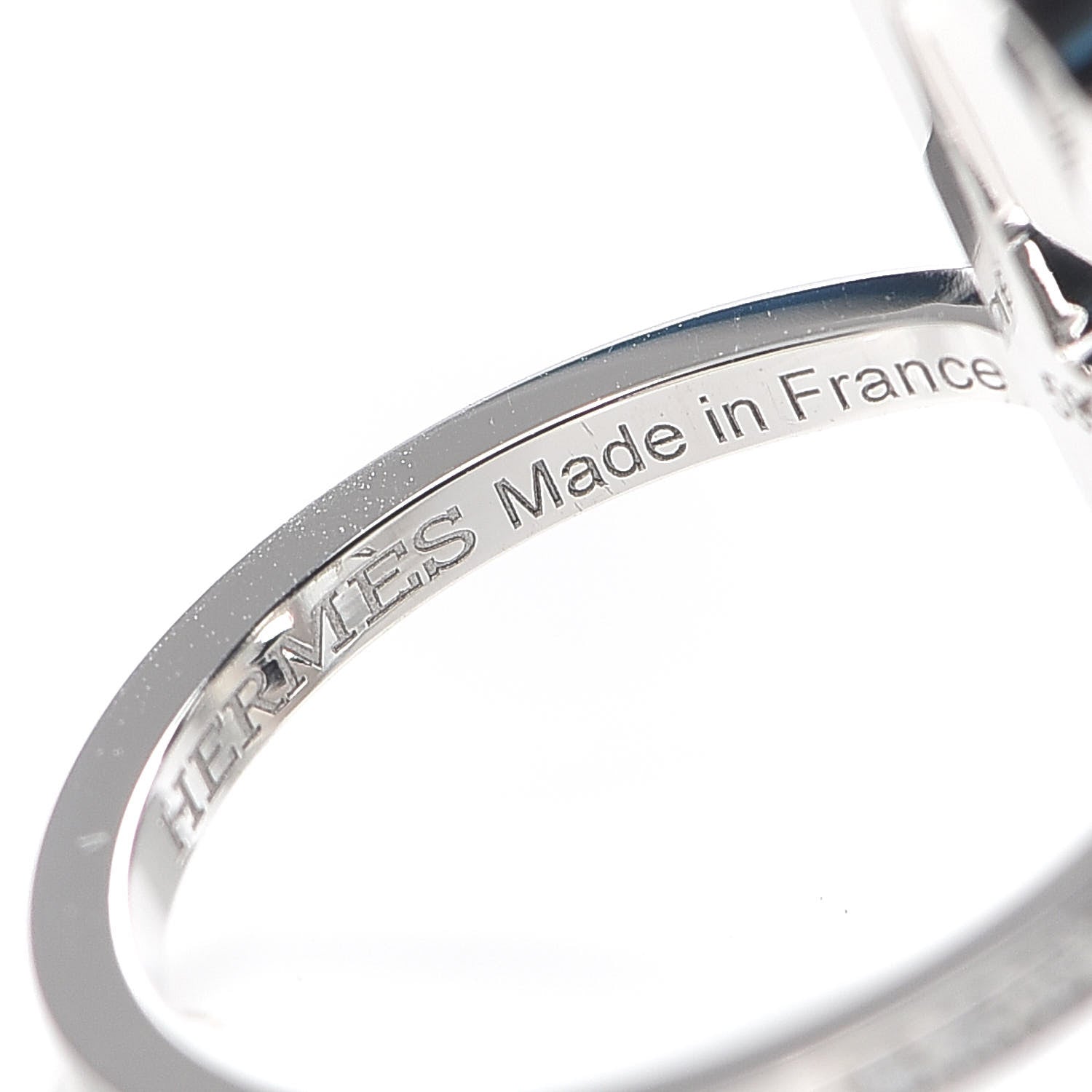Hermes 18K White Gold Diamond Ever Chaine d'Ancre Ring 51 5.75 7 of 8