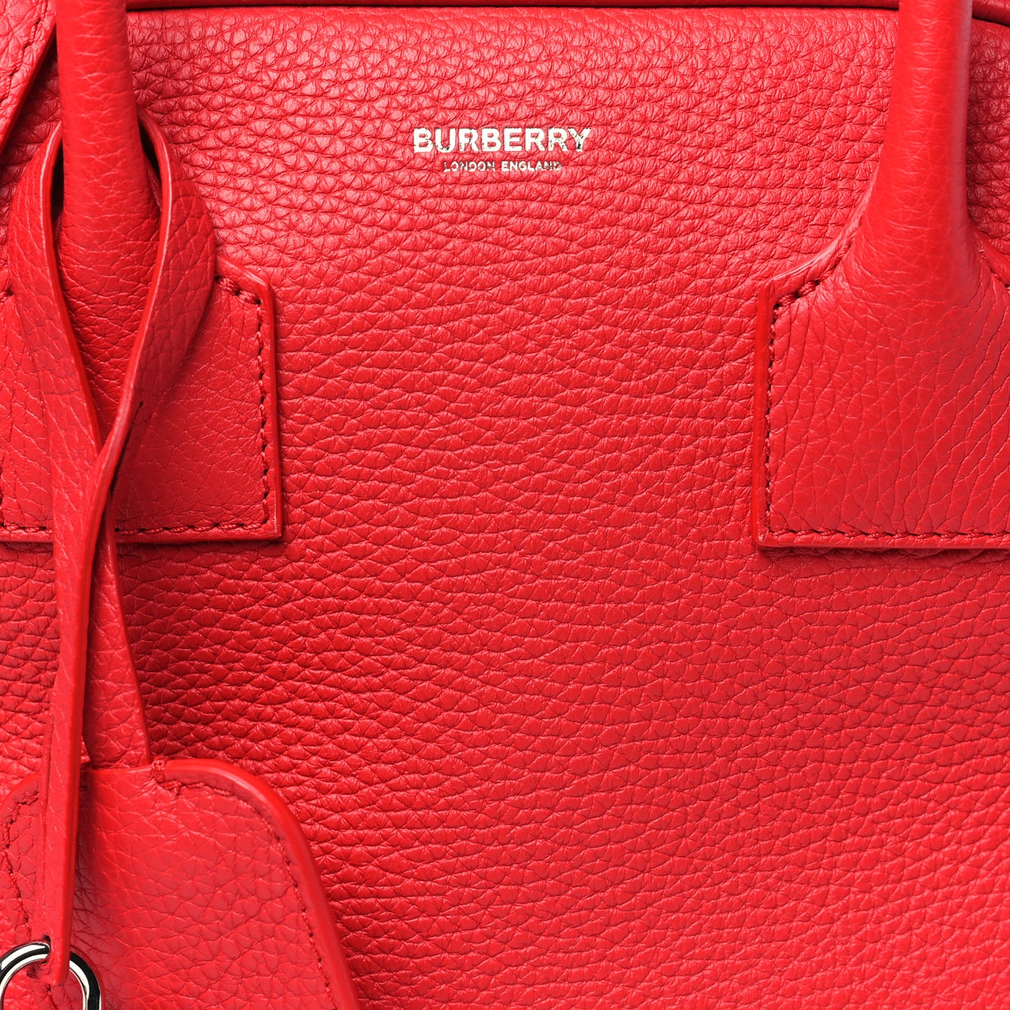 Soft Grain Calfskin Small Cube Bowling Bag Bright Red