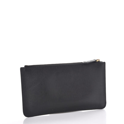 Fendi Vitello Elite Monster Eyes Zip Pouch Black Yellow 2 of 9