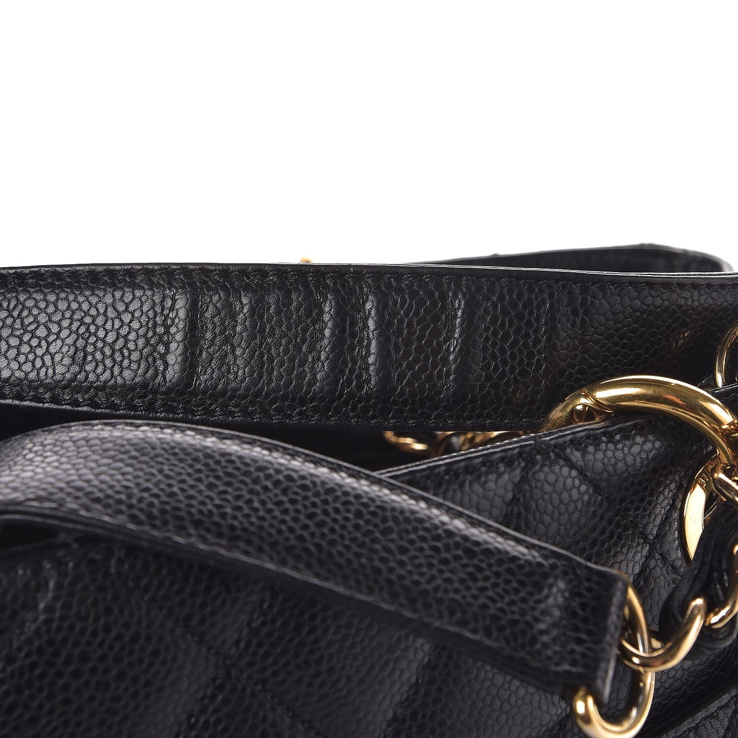 Caviar Quilted Grand Shopping Tote GST Black