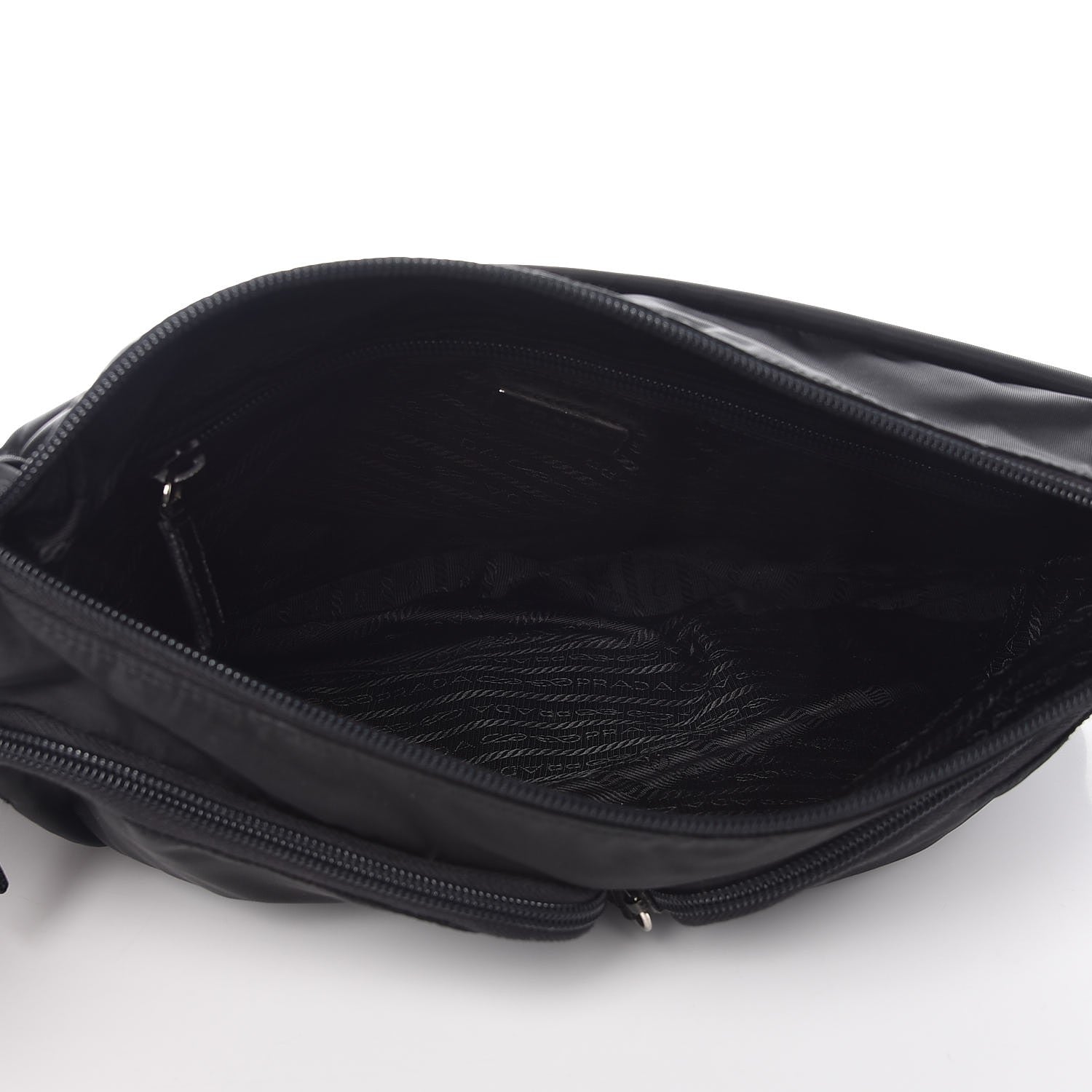 Prada Nylon Vela Messenger Bag Black 5 of 10