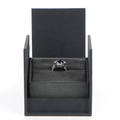 David Yurman Sterling Silver Blue Topaz Amethyst 11mm Renaissance Ring 49 5 5 of 5