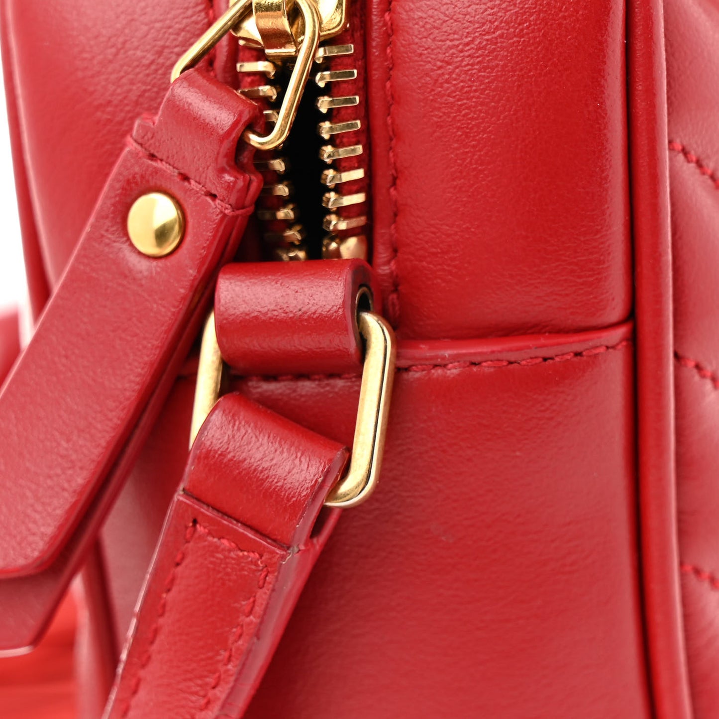 Calfskin Matelasse Monogram Lou Camera Bag Rouge Eros