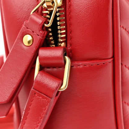 Saint Laurent Calfskin Matelasse Monogram Lou Camera Bag Rouge Eros 11 of 13