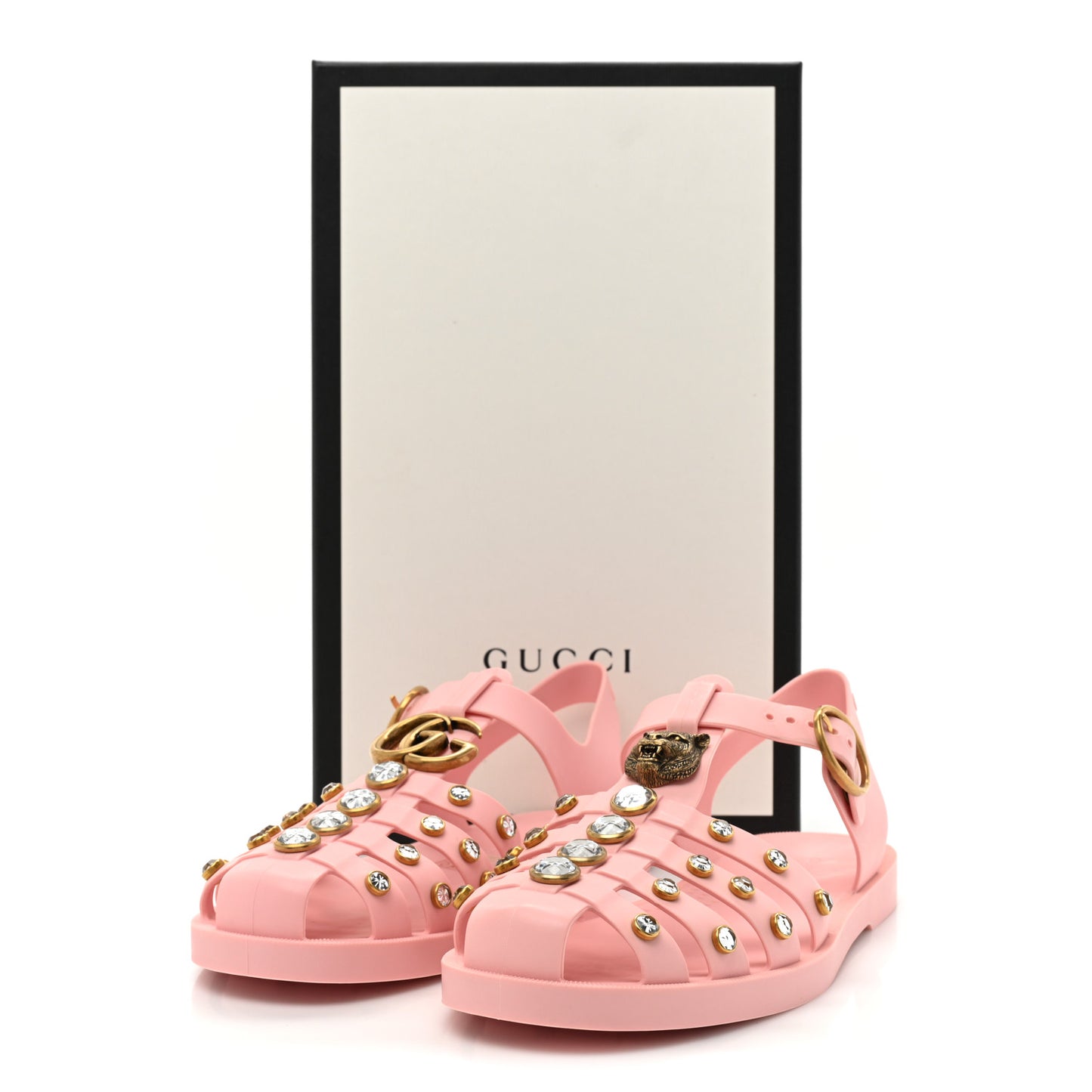 Rubber Crystal Womens Buckle Strap Sandal 37 Perfect Pink