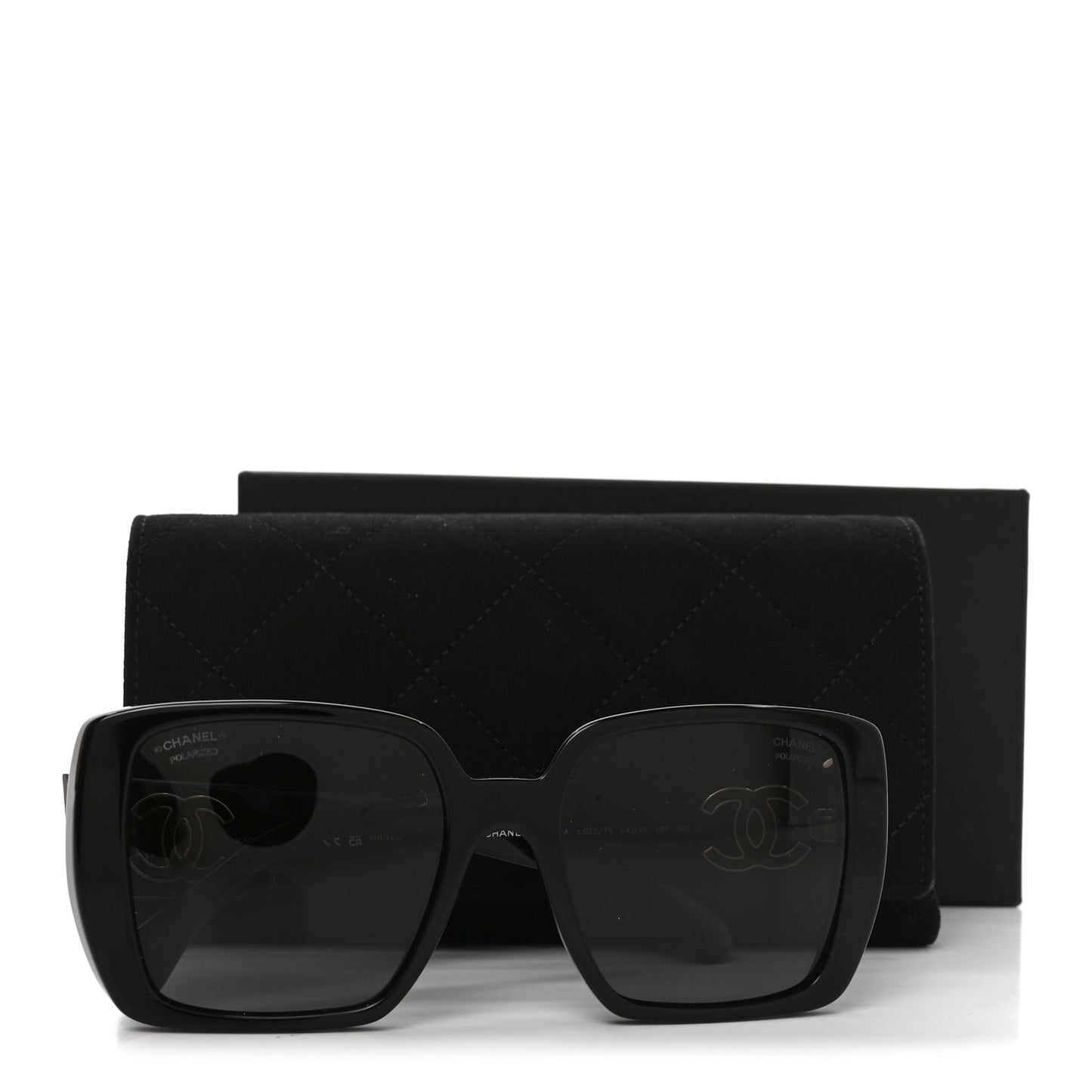 Acetate CC Square Sunglasses 5541-A Black