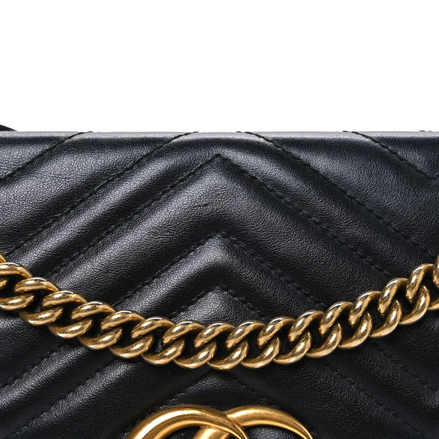 Calfskin Matelasse Small GG Marmont Shoulder Bag Black