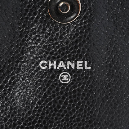 Chanel Caviar Half Moon Wallet On Chain WOC Black 6 of 8