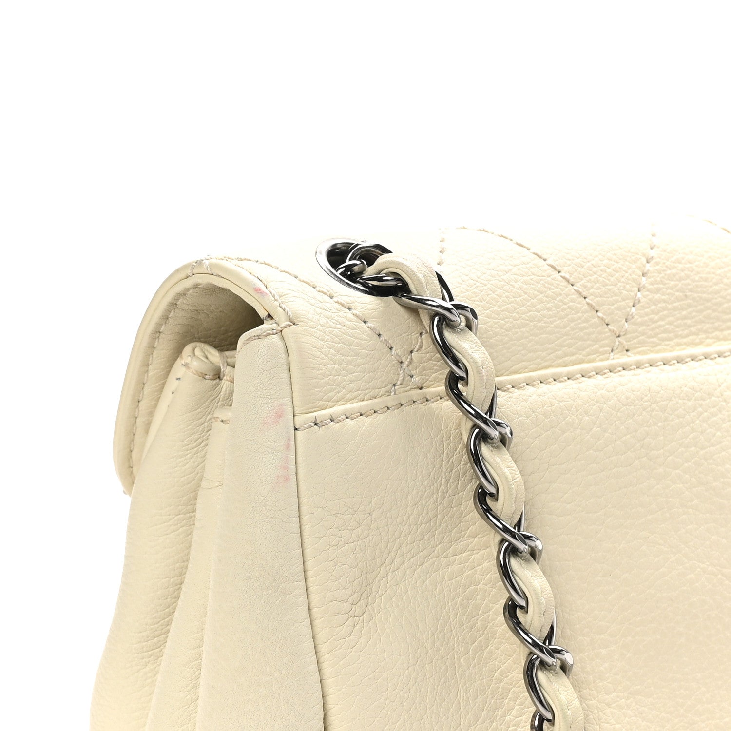 Chanel Calfskin Stitched Accordion Flap White 11 of 11