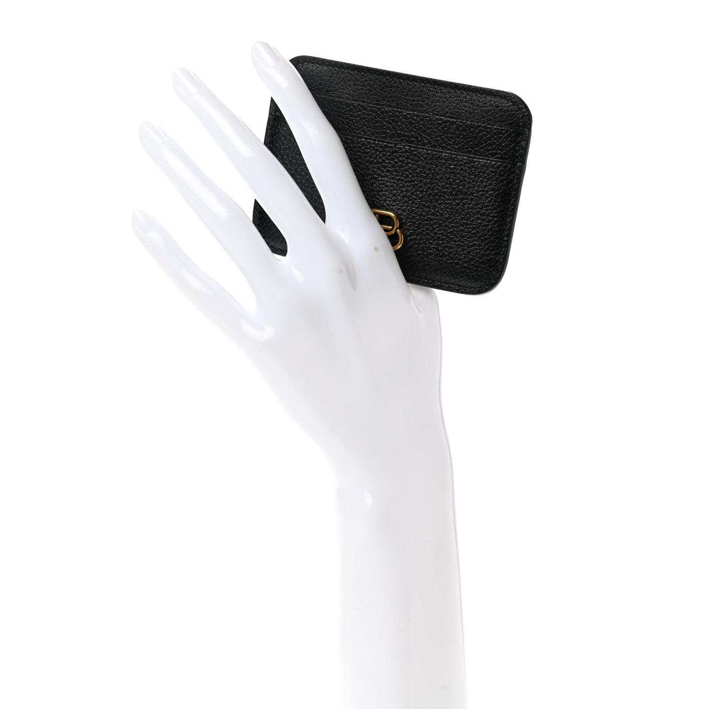 Grained Calfskin BB Card Holder Black