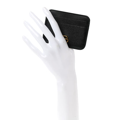 Balenciaga Grained Calfskin BB Card Holder Black 2 of 9