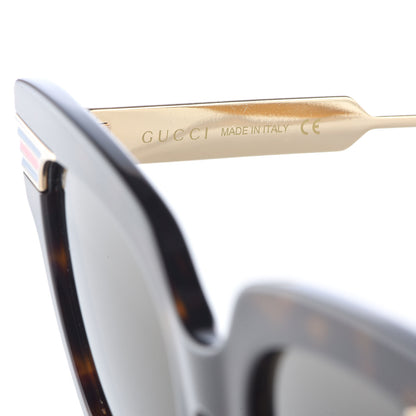 Gucci Acetate Square Frame Web Sunglasses GG0281S Havana 6 of 7