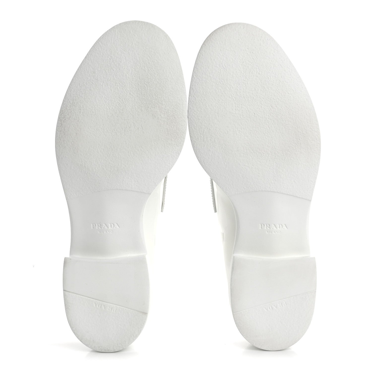 Prada Vernice Triangle 50mm Loafers 39.5 White 6 of 9