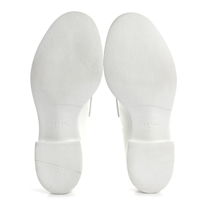 Prada Vernice Triangle 50mm Loafers 39.5 White 6 of 9