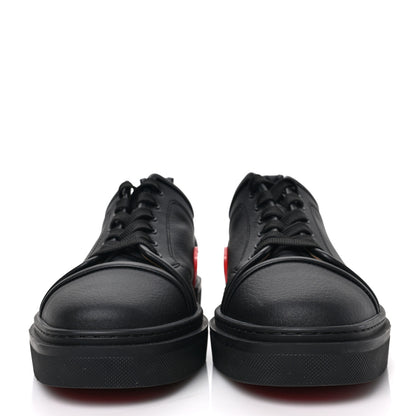 Christian Louboutin Calfskin Mens Adolon Junior Low Top Sneaker 42 Black 2 of 7