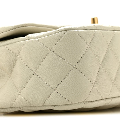 Chanel Caviar Quilted Small Handy CC Flap Light Grey 9 of 10