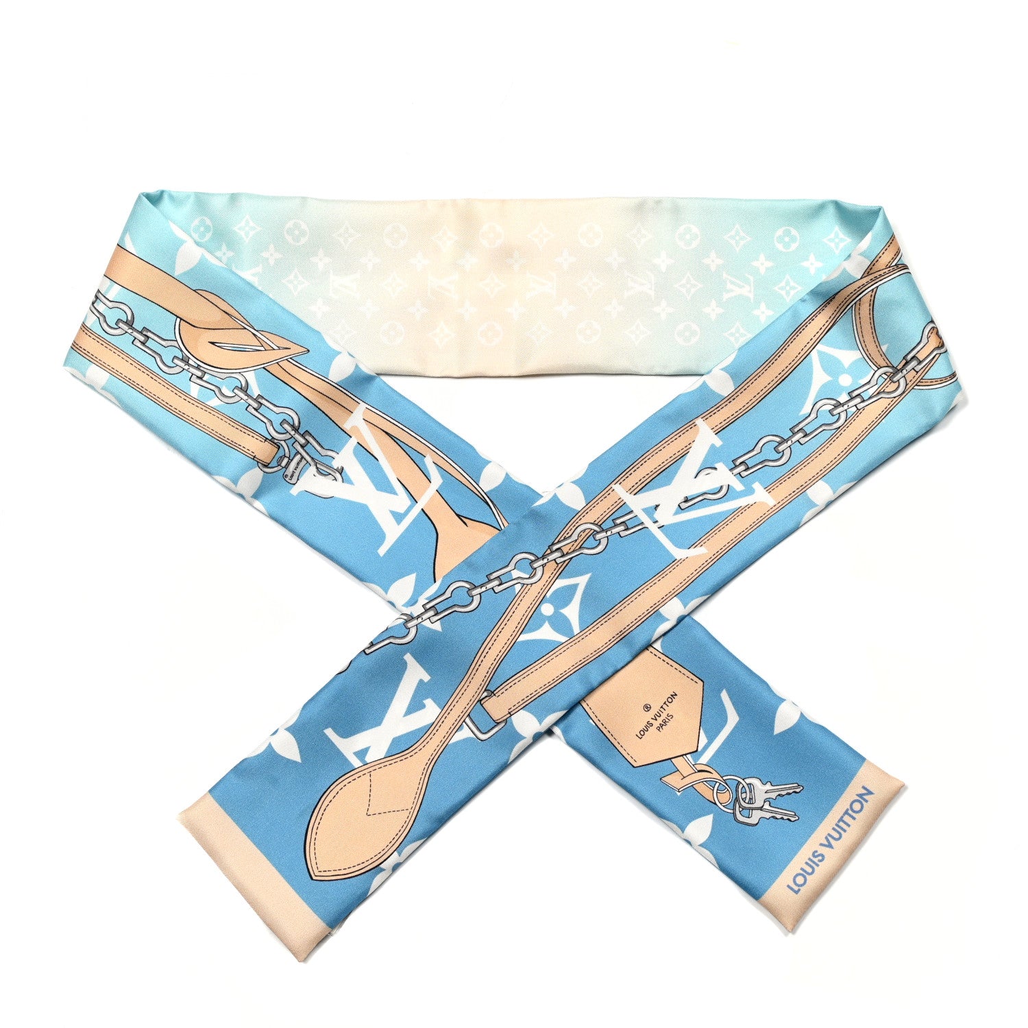 Louis Vuitton Silk Monogram Gradient By The Pool Bandeau Blue 1 of 3