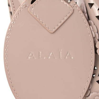 Alaia Patent Calfskin Laser Cut Floral Studded Rose-Marie 19 Bag Sable 5 of 7