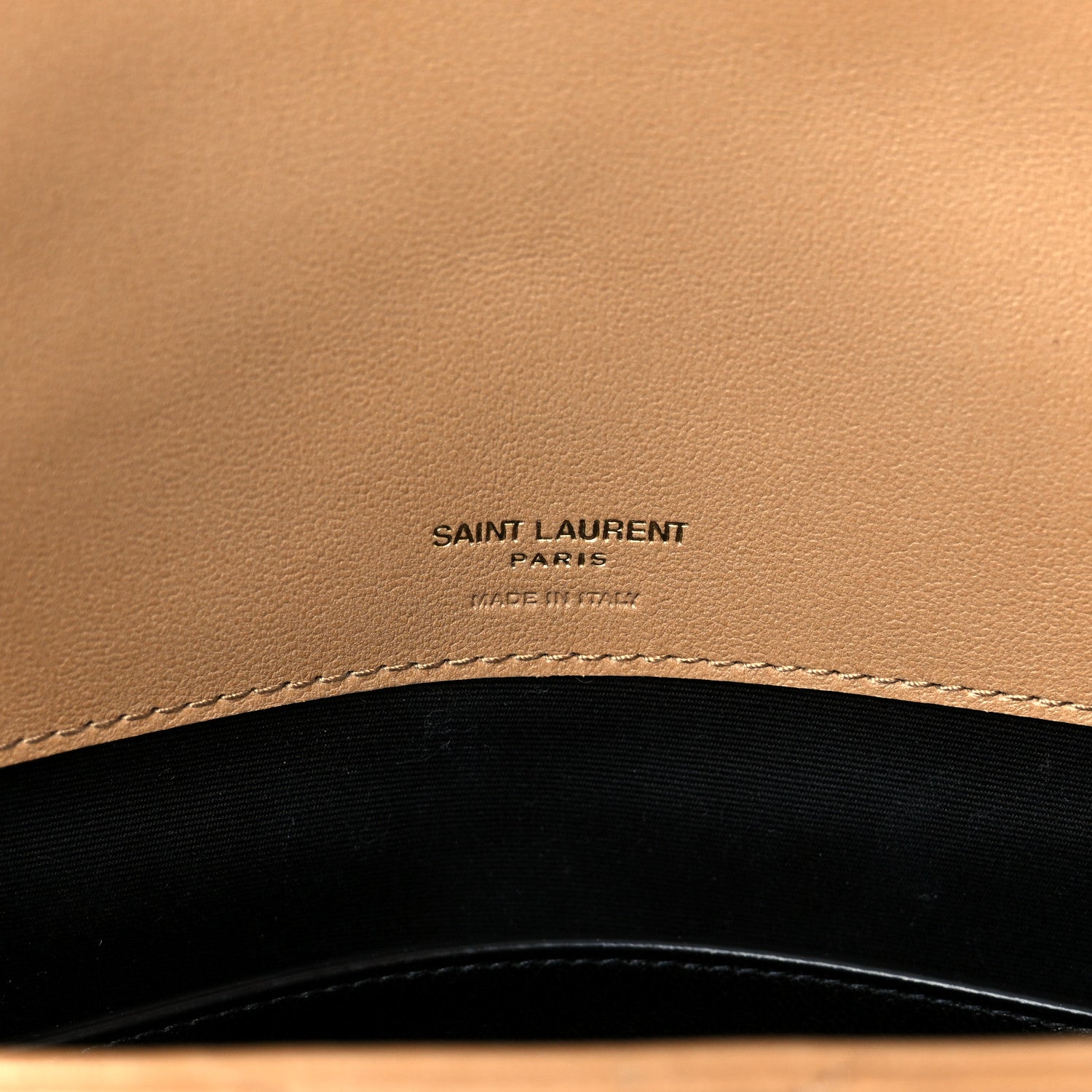 Saint Laurent Lambskin Chevron Quilted Large Loulou Natural Tan 7 of 14