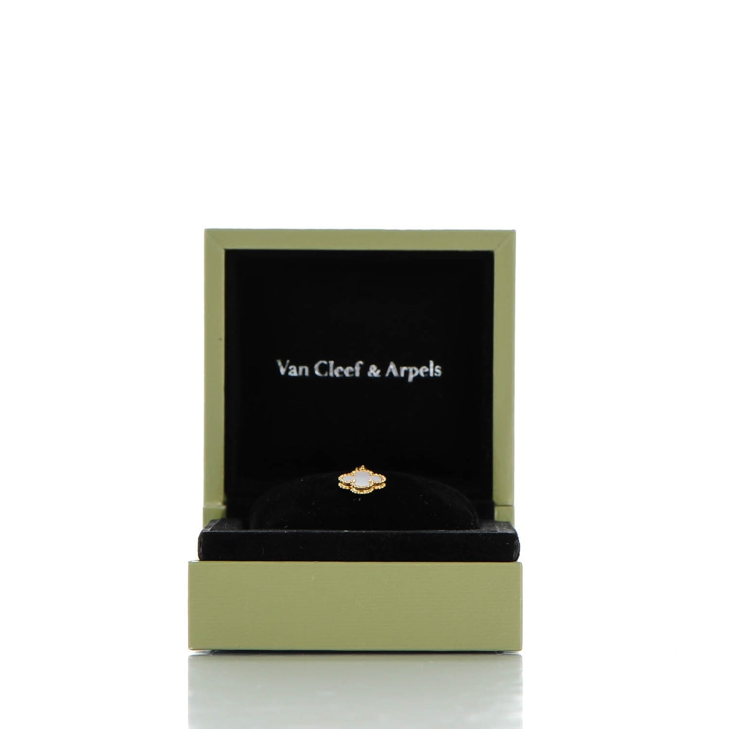 18K Yellow Gold Mother of Pearl Sweet Alhambra Pendant Necklace