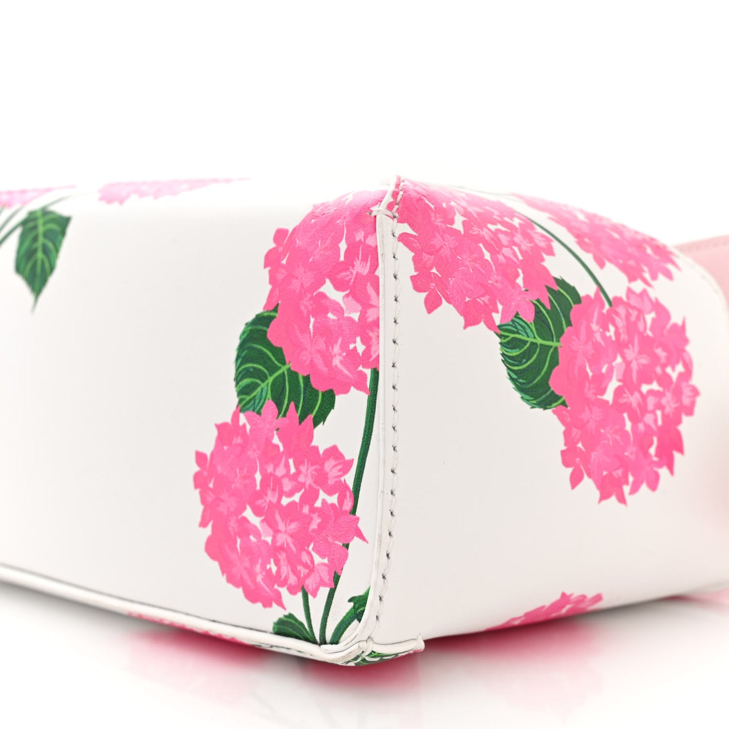 Satin Calfskin Flower Print Mini Puzzle Edge Bag White Multicolor