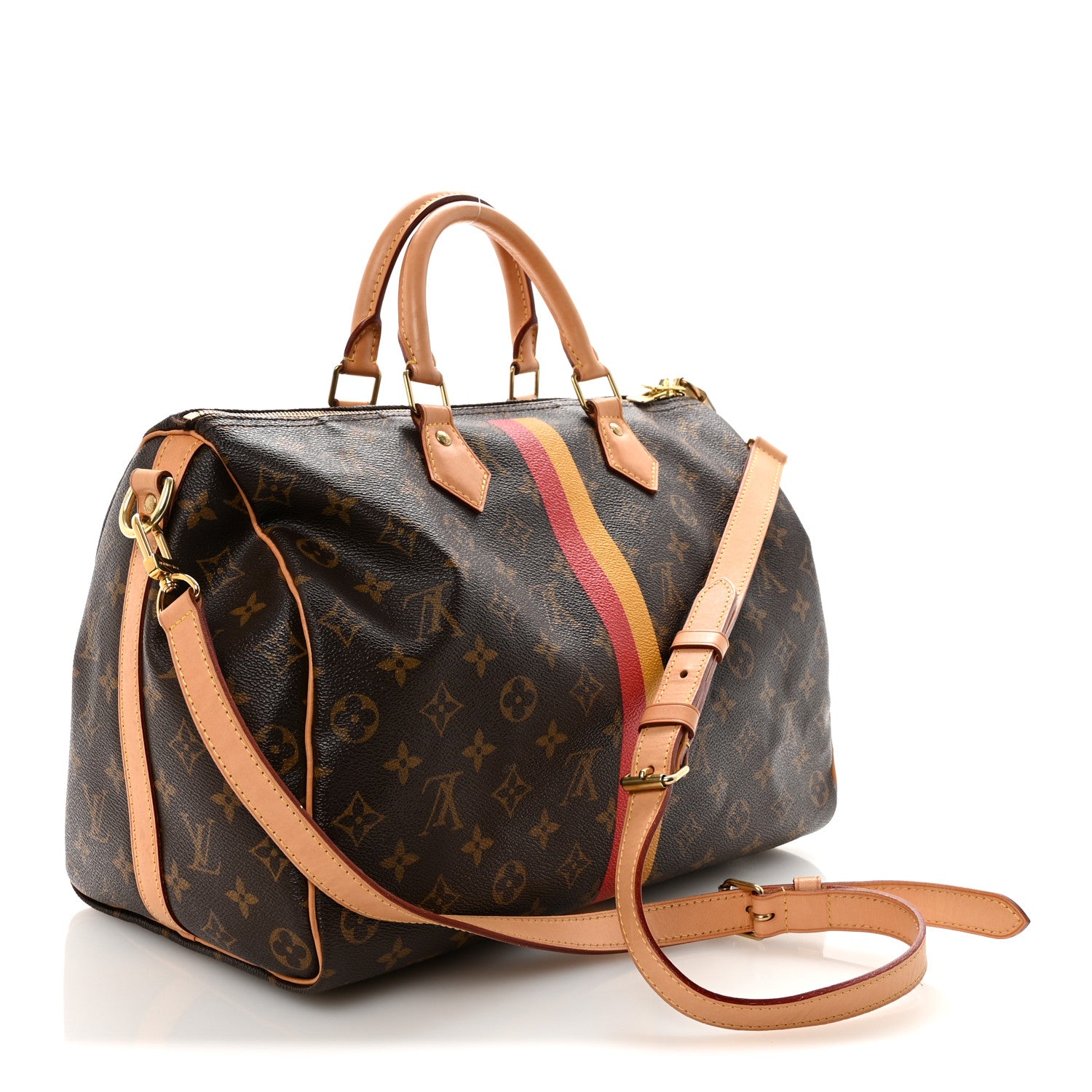 Louis Vuitton Monogram My LV Heritage Speedy Bandouliere 35 Jaune Rouge 3 of 10