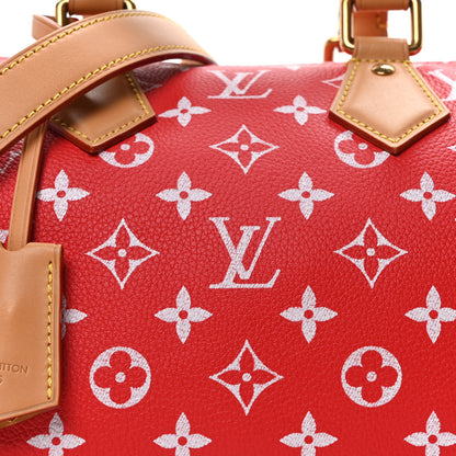 Louis Vuitton Soft Calfskin Monogram Speedy P9 Bandouliere 25 Red 8 of 10