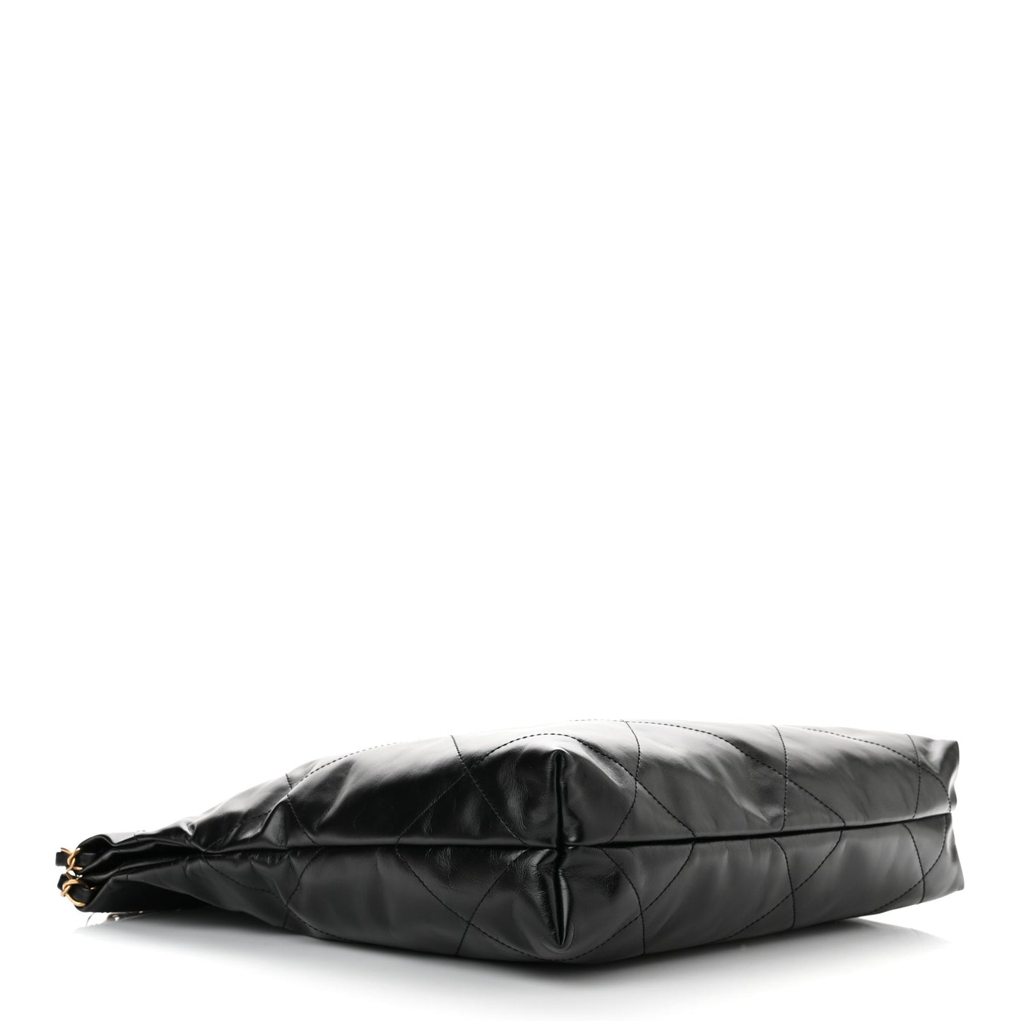 Shiny Calfskin Quilted Small Chanel 22 Black