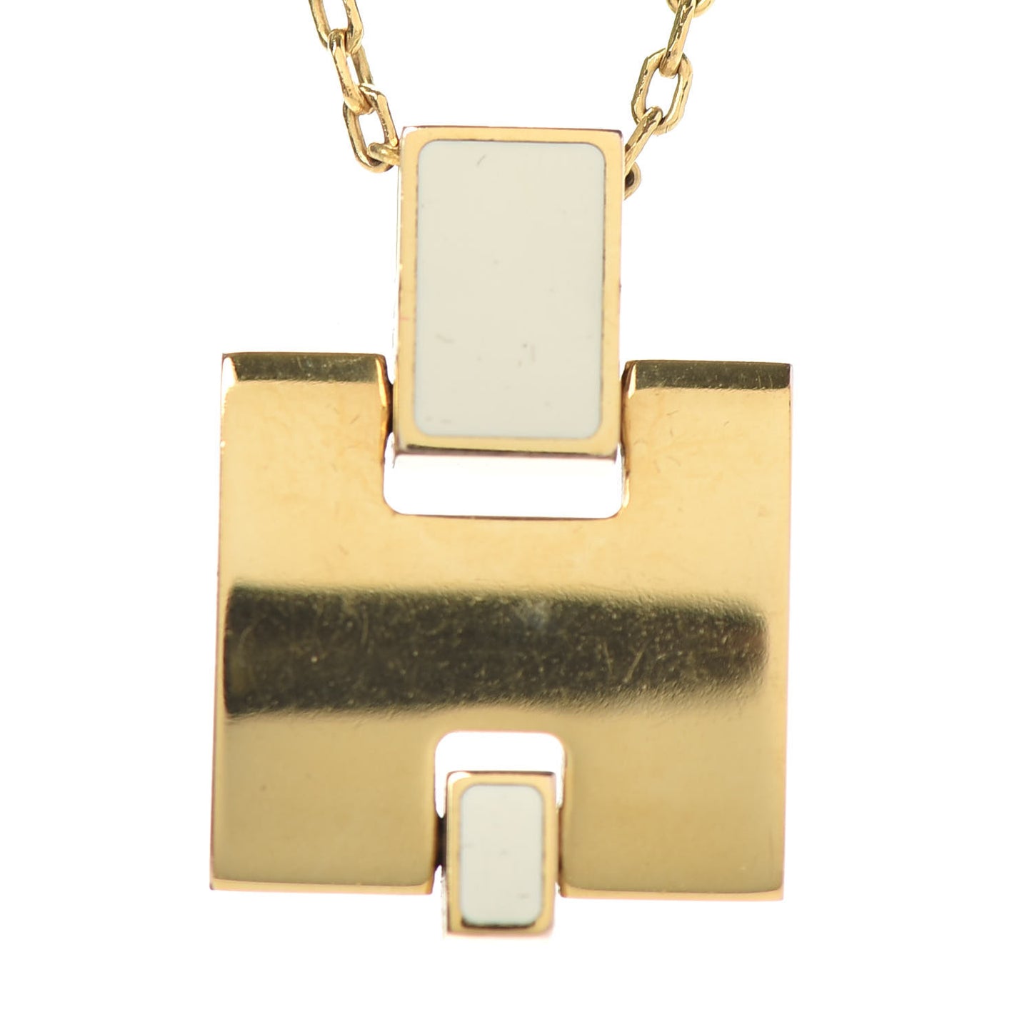 Yellow Gold Plated Lacquered Eileen Pendant Necklace