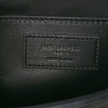 Saint Laurent Crinkled Calfskin Matelasse Monogram Baby Niki Chain Satchel Black 7 of 8