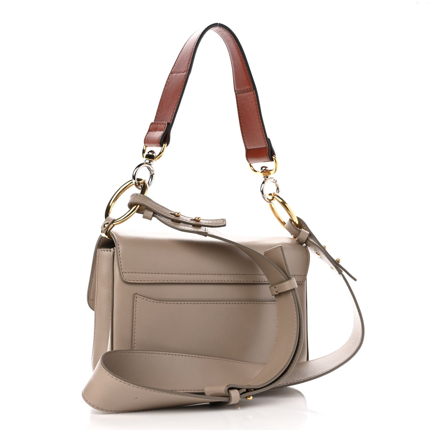 Calfskin Small C Double Carry Motty Grey