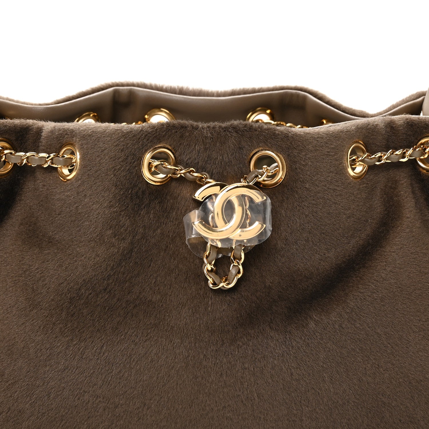 Chanel Pony Hair Mini Chanel 25 Handbag Dark Khaki 8 of 11