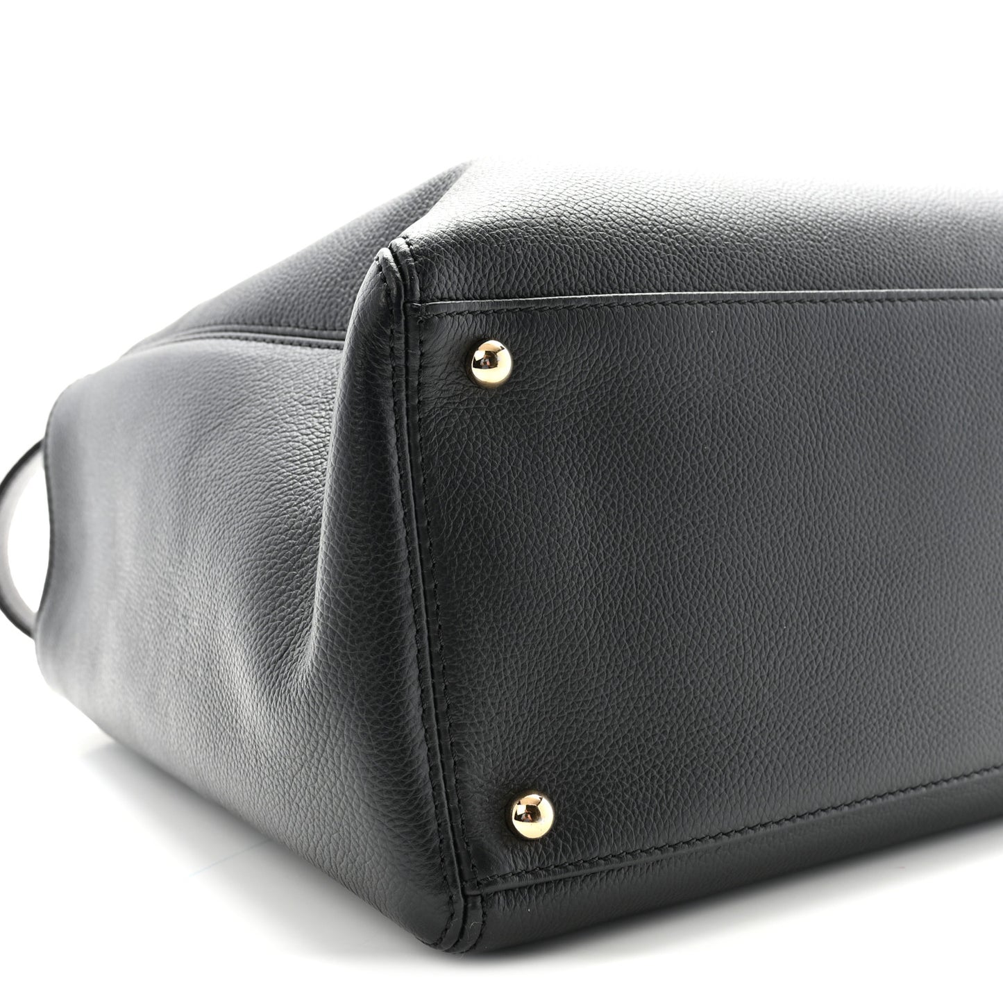 Calfskin Cerf Executive Shopper Tote Black