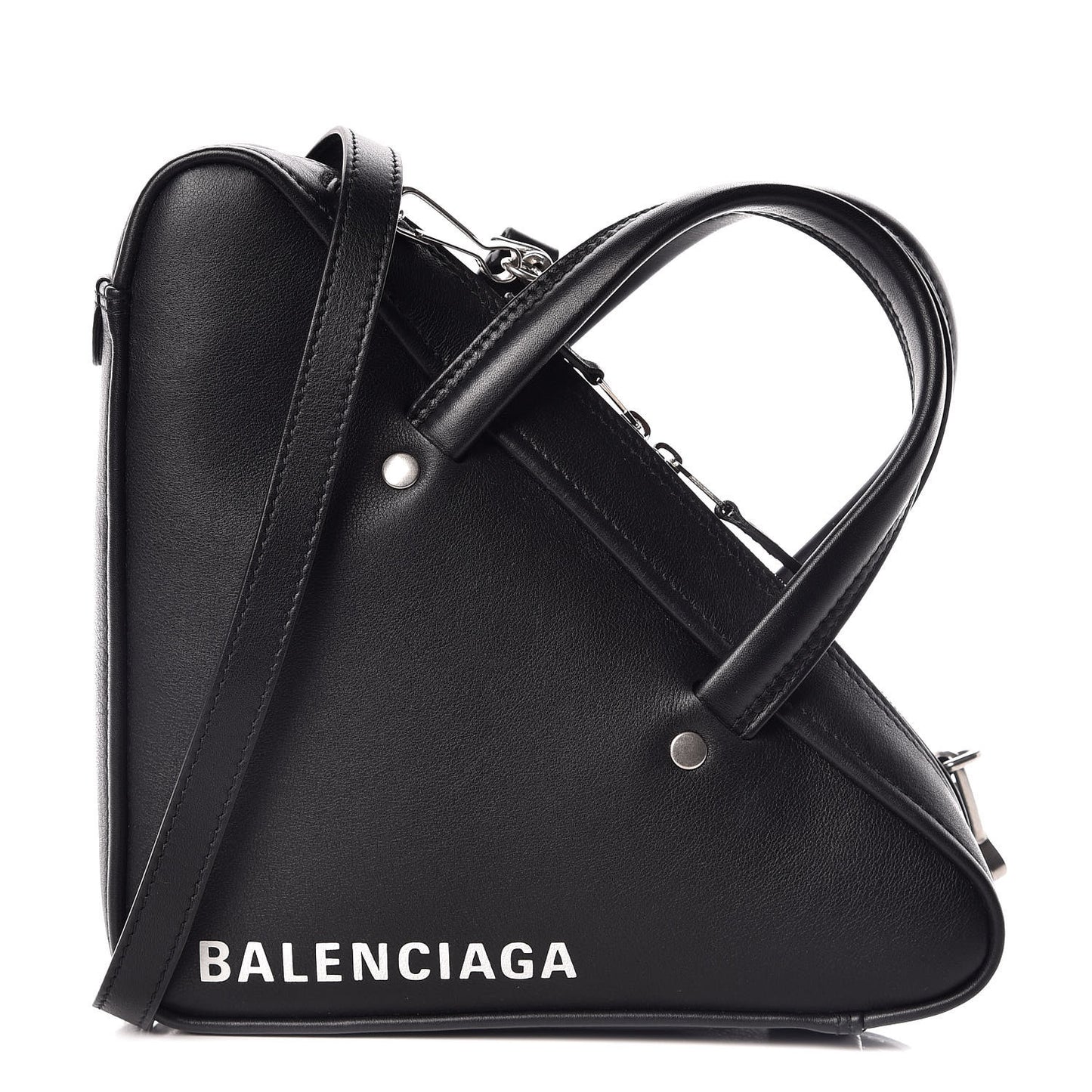 Calfskin XS Triangle Duffle Black