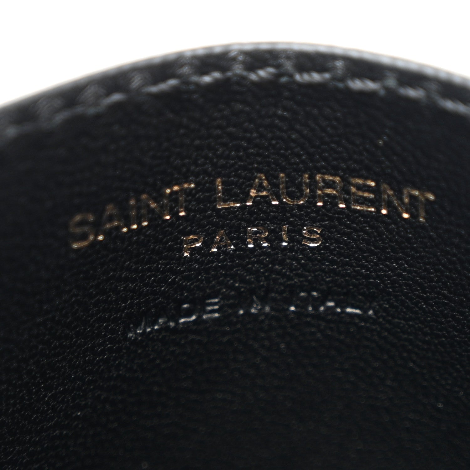 Saint Laurent Grain De Poudre Matelasse Chevron Monogram Credit Card Case Black 6 of 7