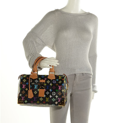 Louis Vuitton Monogram Multicolor Speedy 30 Black 2 of 7