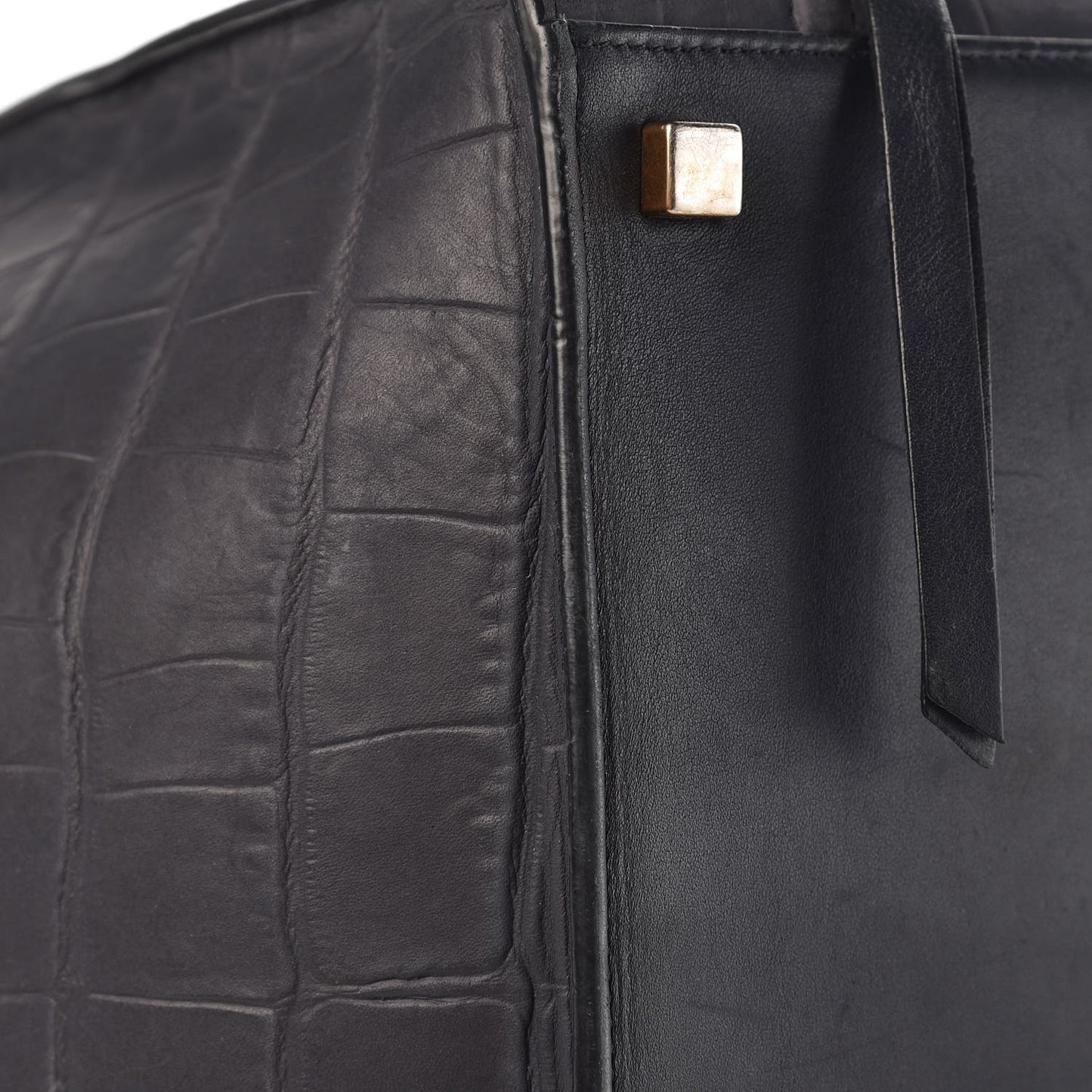 Crocodile Embossed Nubuck Medium Phantom Luggage Navy