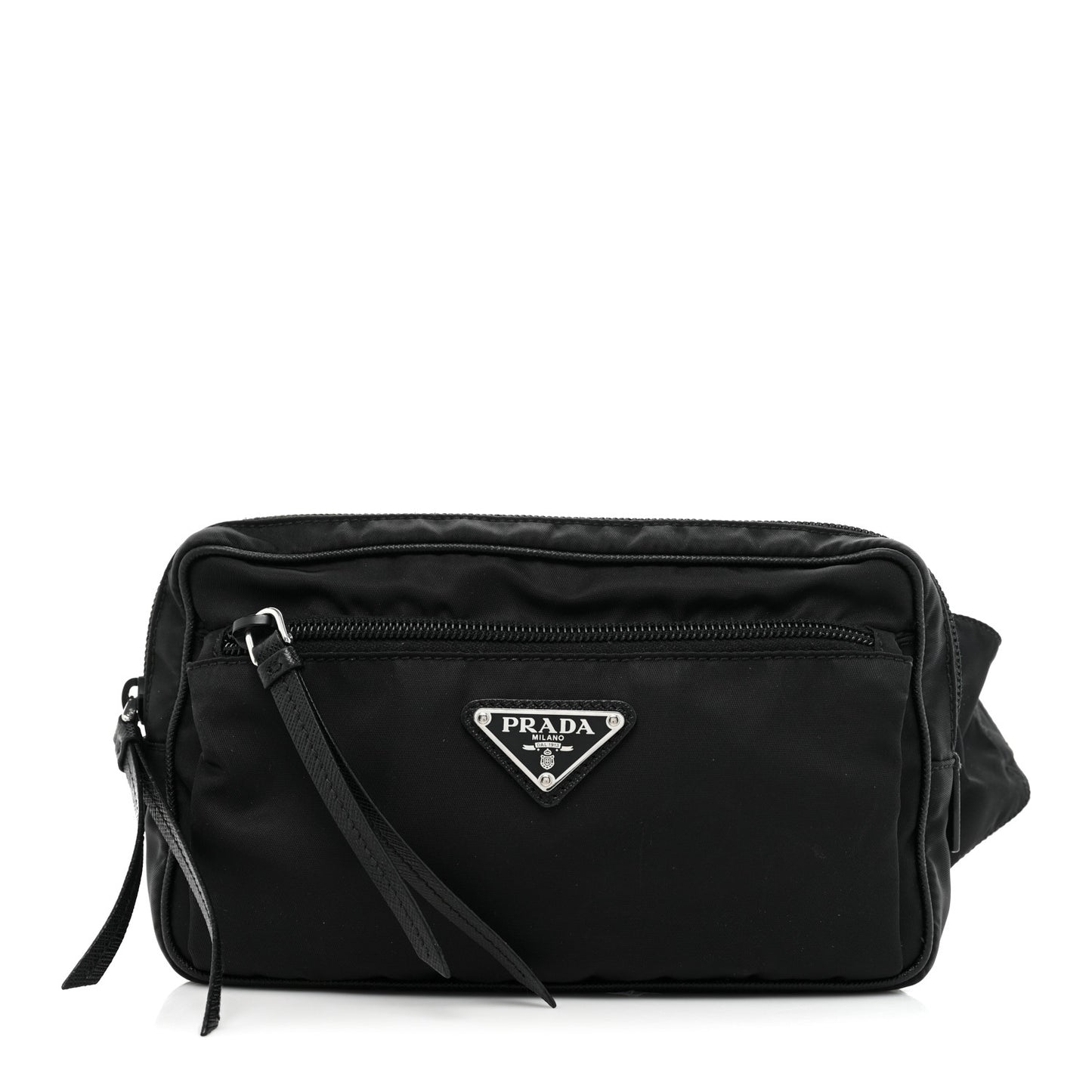 Re-Nylon Saffiano Belt Bag L Black