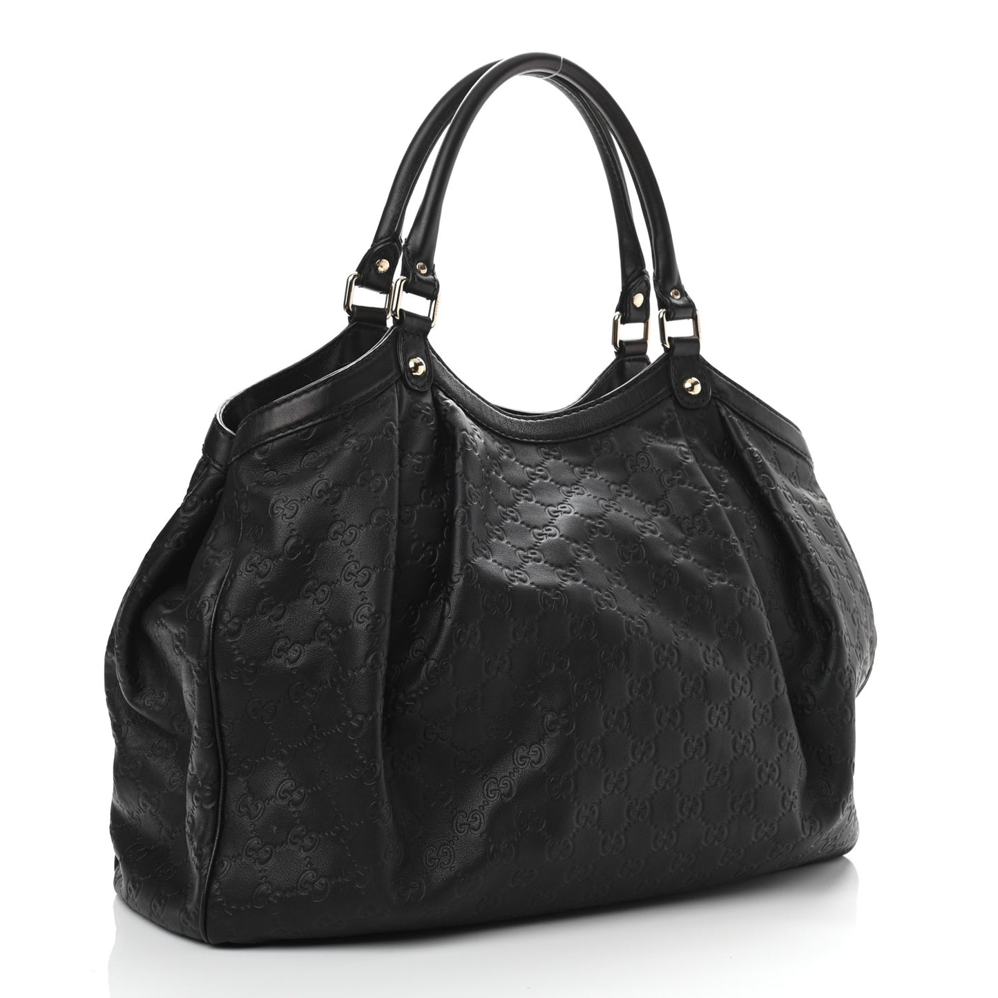 Guccissima Vitello Tender Large Sukey Tote Black