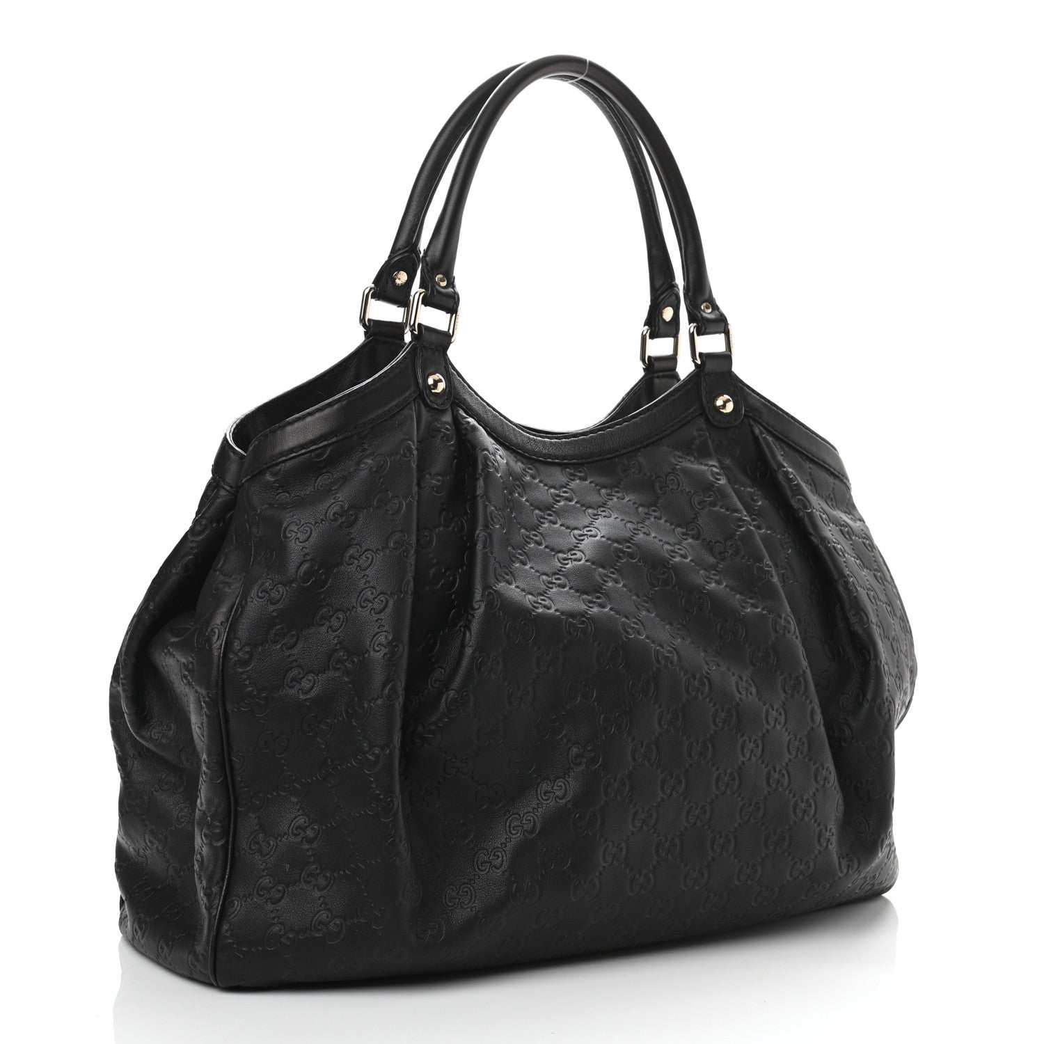 Gucci Guccissima Vitello Tender Large Sukey Tote Black 3 of 10