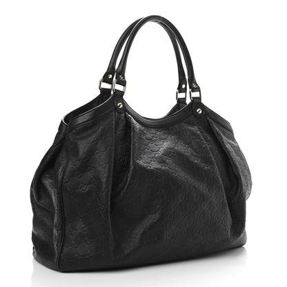 Gucci Guccissima Vitello Tender Large Sukey Tote Black 3 of 10