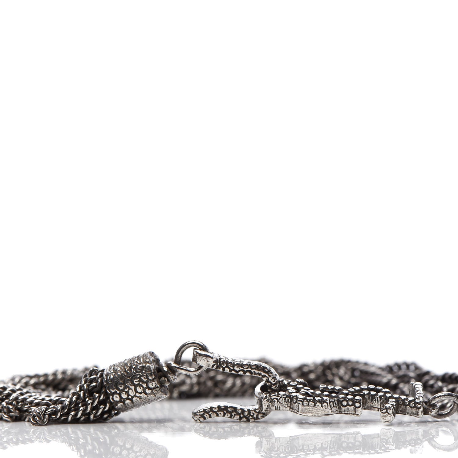 Saint Laurent Lou Lou Twisted Chains Bracelet Silver 4 of 5