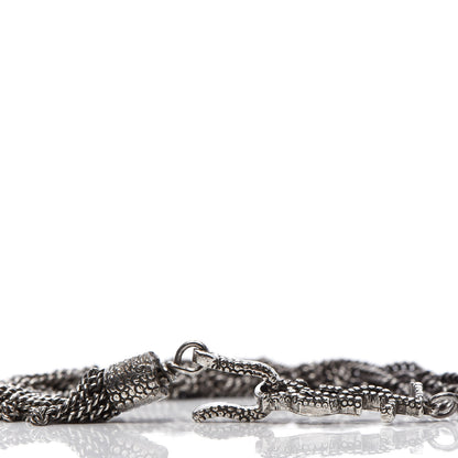 Saint Laurent Lou Lou Twisted Chains Bracelet Silver 4 of 5