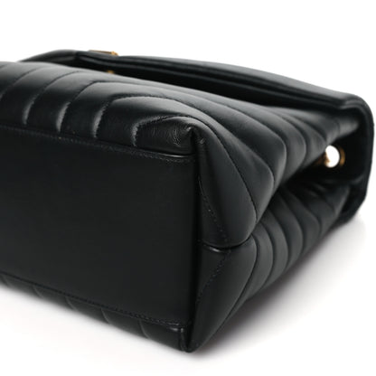 Saint Laurent Calfskin Y Quilted Monogram Medium Loulou Chain Satchel Black 10 of 11
